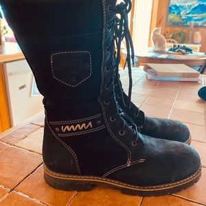 Bottes Saute Mouton INÈS Noir avec Crampons rabattables FAIT AU CANADA